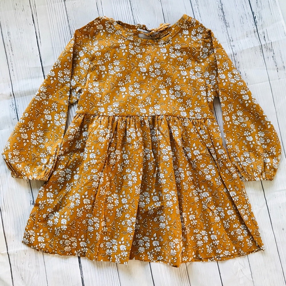 Brand New Baby Girl Mustard Dress Size 18-24 Month